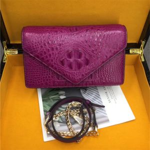 Exotic Alligator Skin Women Small Clutch Bag Genuine Crocodile Leather Female