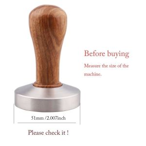 58mm Espresso Machine Tamper Wood Handle Pressing Coffee Powder