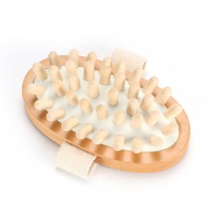 Body Cleansing Boar Bristle Bath Brush For Dry Skin Massage And Shower Scrubbing