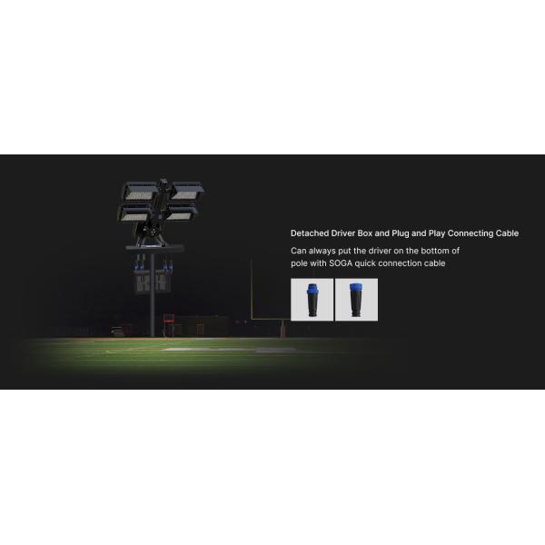 175lm/W 1500W LED Sports Field Lights High Efficiency Rotatable Modular