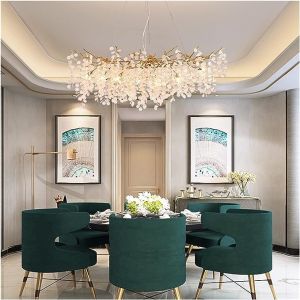 Modern Luxury Living Room Ceiling Crystal Entryway Chandelier Lighting Home