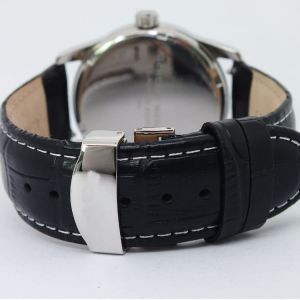2014 fashion watch Stainless steel case with geniune leather strap