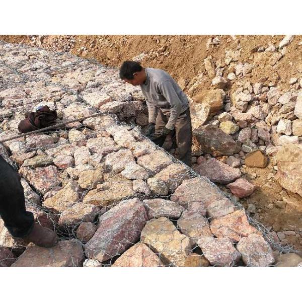 Soil Reinforcement Units 3x1x0.5m Pvc Gabion Baskets For Retaining Structure