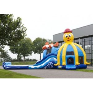 Customized Big Commercial Bounce House Slide Combo PVC Tarpaulin
