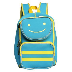 China Neoprene Boys Children School Backpack Bag , Blue Zipper Kids Schoolbags on sale