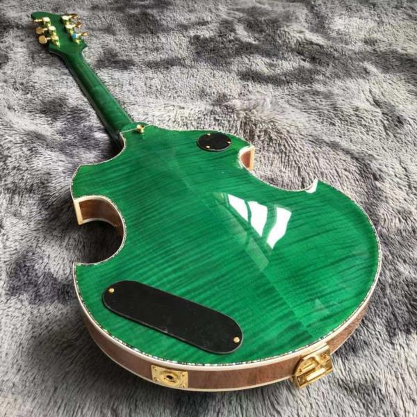 2021 Custom Grand Special Irregular Shape Body Semi-Hollow Body Electric Guitar in Green