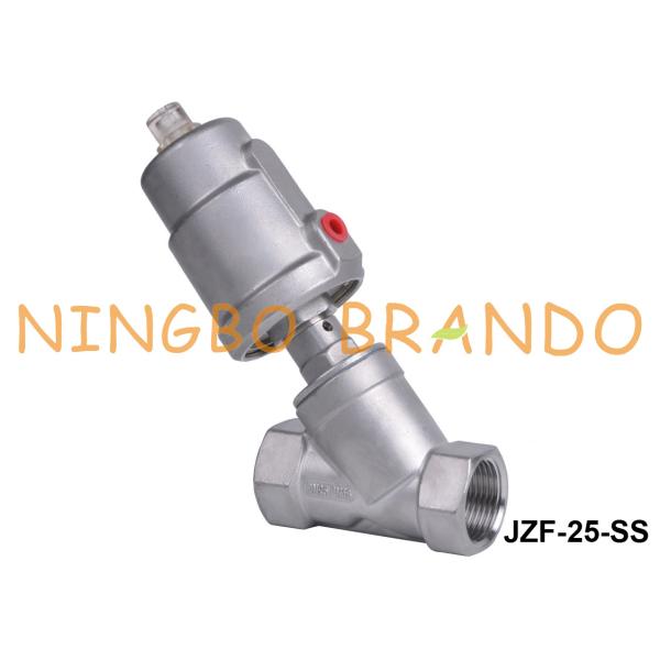 Buy 1'' Threaded DN25 Stainless Steel Head Angle Seat Valve Pneumatic at wholesale prices