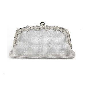Classic full crystal rhinestone clutch dinner evening lady bride bridesmaid