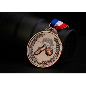Double - Sided Metal Custom Sports Medals , Kids Football Medals Customs Service