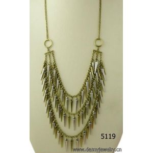 Various color gold plated fashion mixed metal necklace jewelry