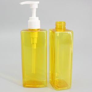 PET 24mm 250ml Cuboid Empty Plastic Shampoo Bottles