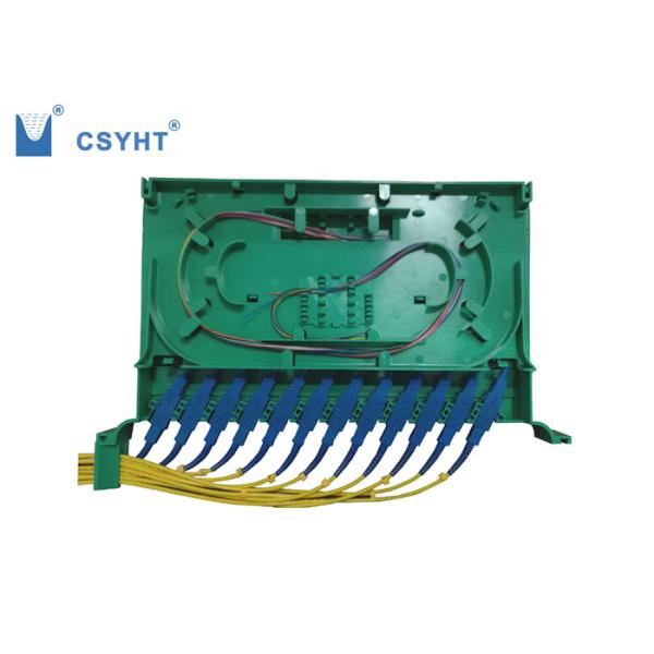 12 port 19inch rack mounted fiber optic patch panel with 1 splice tray