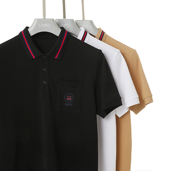 Breathable Mens Knitted Polo Shirt in Oversize with Customized Logo and Casual