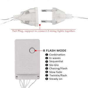 Christmas Fairy Lights Ramadan Led String Lights Star Garland on Window Curtain