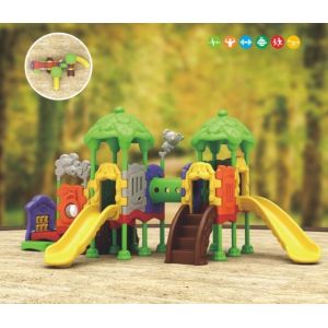 toddler full plastic covered outdoor play equipment swing slide set for sale