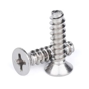Quality Customized Stainless Steel Screws M3 M4 M5 M6 DIN7982 ISO7050 Cross Recessed Flat Head Countersunk Self-Tapping Micro Screws for sale