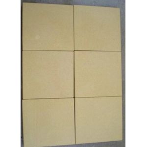 Yellow Beige Natural Sandstone Slabs Moisture Absorption 40 X 40cm 80 X 80cm