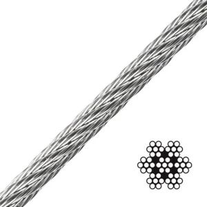 Decoiling Non-Alloy Galvanized Steel Wire Rope 6*12 6*7 6*19*6*37 with Non-Alloy