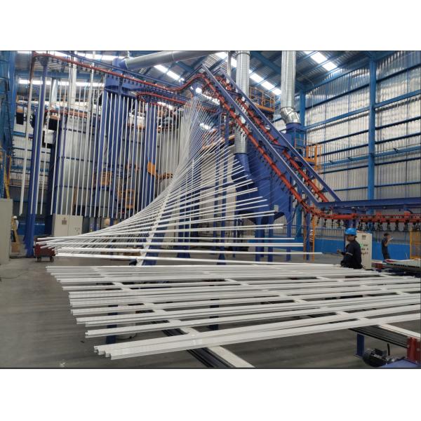 Buy High Productivity Smooth Durable Aluminium Profiles Vertical  Powder Coating Line Design at wholesale prices