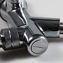 Chrome Plating Beer Keg Faucet , Brass Adjustable Flow Beer Taps