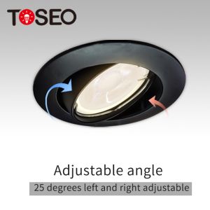 Recessed Downlights Cut Out hole75mm installing Embeded White Black Gold