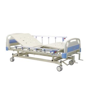 Manual 2 Cranks Medical Hospital Bed With Dining Table