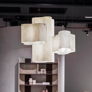 2000LM White Fabric Chandelier