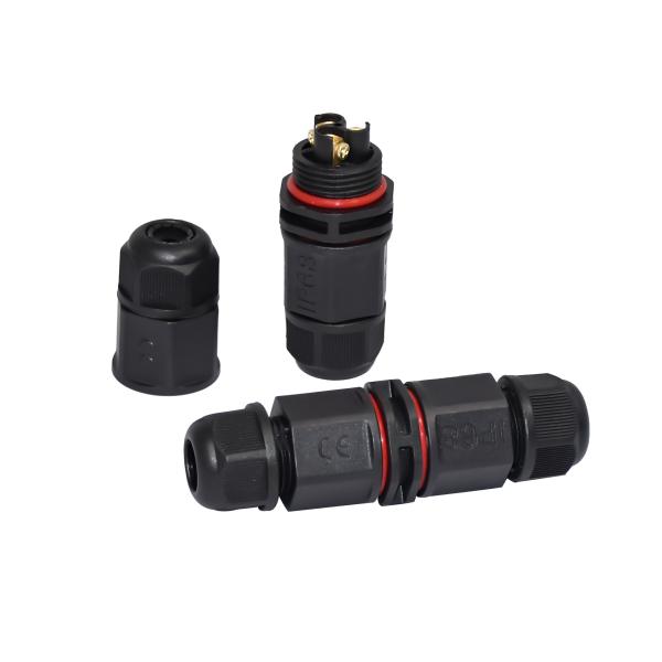 Buy 10mm Straight Connector ,  IP68 Panel Mount 2 Pin Connector at wholesale prices