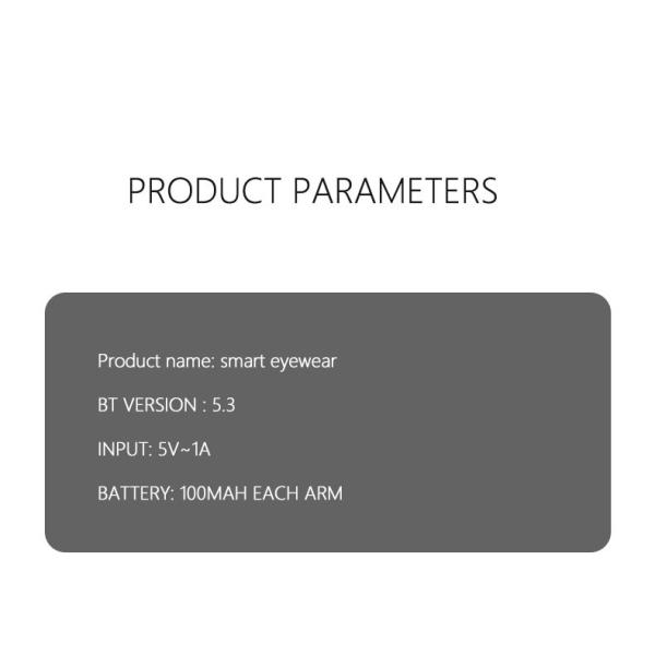 PC Arms AI Glasses Translator , Anti Blue Light Smart Glasses Waterproof For Man And Woman