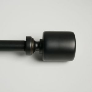 Light Weight Acrylic Diamond Black Resin Curtain Rod Finials