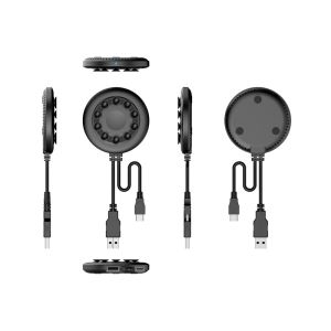 Black Plastic 10W Desktop Wireless Charger Pad With Suction Cup