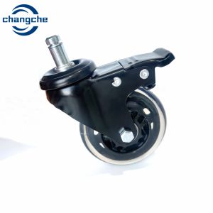 Electrophoresis Reversible 50mm PVC PU Caster Wheels Suitable For Total Lock
