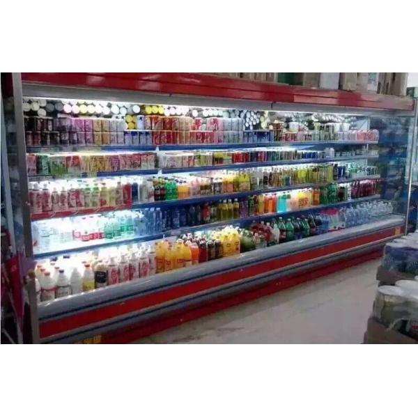 R22 Refrigerator Multideck Open Chiller With Customized Size / Vegetable Display Fridge