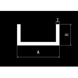 Aluminium Channel Profiles , C Channel Aluminum Extruded Profiles 2MM Thickness