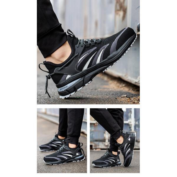 Breathable Flyknit Summer Comfort Safety Shoes with Custom Logo Anti-stab Steel Toe and Kevlar Midsole