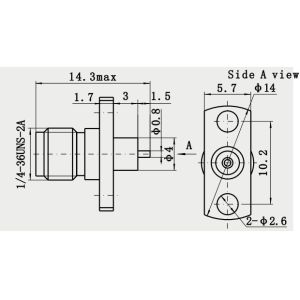 2.92mm Female Jack Millimeter Wave RF Bulkhead Connector