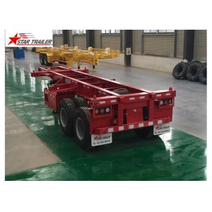 Extra Durability Flatbed Semi Trailer , 40ton 40 Ft Flatbed Trailer