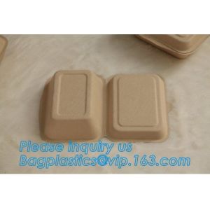 biodegradable sugarcane food container 6inch 450ml to-go burger box,Eco-friendly