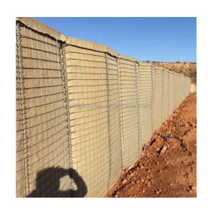 Welding Process Grey Geotextile Defensive Bastion Barriers with Galvanized Wire