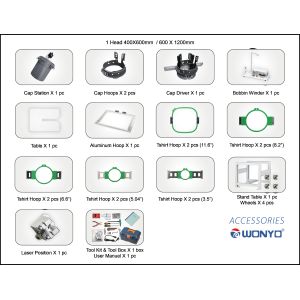 Yuemei a Single Head Embroidery Machine That Can Embroidery Hats and T Shirts