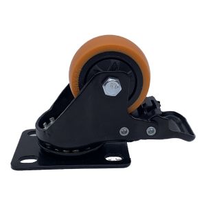 Dual Locking Swivel Plate Polyurethane Caster Wheels 2 Inch