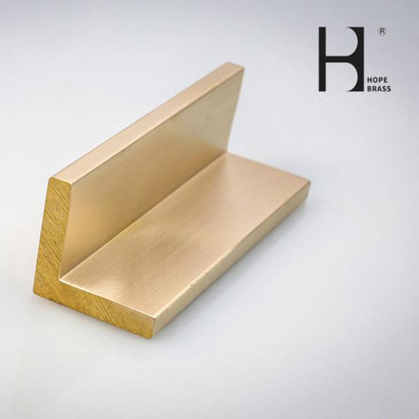 Electroplating Surface CuZn39Pb3 Brass L Channel For Interior Decoration Lock