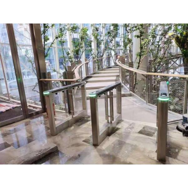Biometric 220V Swing Barrier Gate Turnstile Security QR Code Reader 2