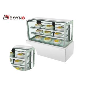 Three Layer Marble Base Cake Showcase Chiller For Restaurant