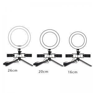 New foldable integrated ring light stand professional live broadcast light ring built-in power usb supply photographic lighting