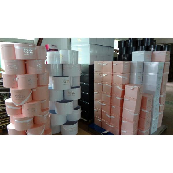 Waterproof Recyclable Paper Box Packaging Cardboard Round Flower Boxes With Logo