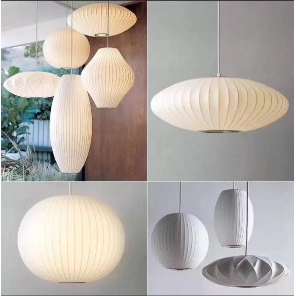 Modern Minimalist Multi Shape Pendant Light Silk Like Nordic Chandelier For