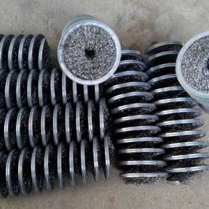 Galvanized Metal Spiral Coil Spring Brush Roller For Polishing