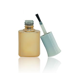 Yellow Green Thick Glass Empty Nail Polish Bottles With Brush OEM ODM
