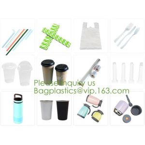 PLA Drinking Straws, CPLA Giant Straws, Individually Wrapped, Plant Based